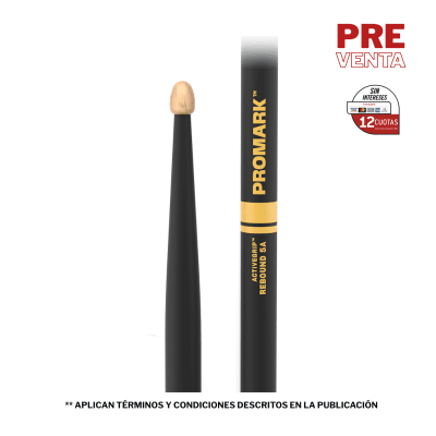 BAQUETAS REBOUND 5A ACTIVEGRIP HICKORY R5AAG PROMARK