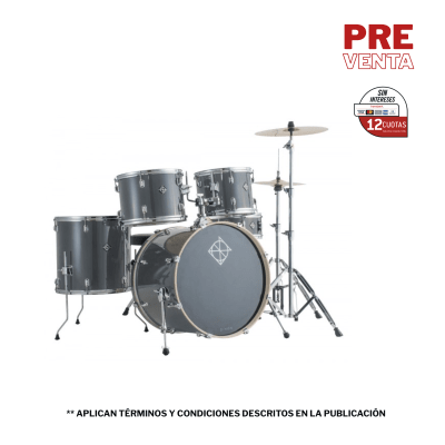 BATERIA 5 PIEZAS CON HARDWARE GUN METAL 12,13,16,22,14x5,5 PODSP522BGM SPARK DIXON