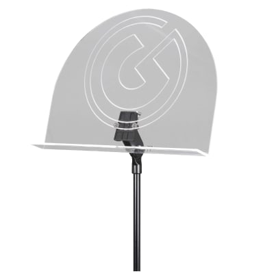 ATRIL ACRILICO DE PARTITURAS  PARA BATERIA CON BRAZO AJUSTABLE GIBRALTAR