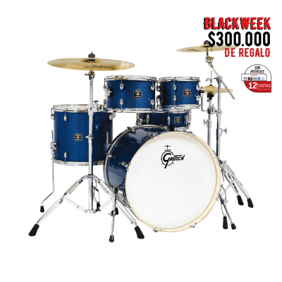 GRETSCH ENERGY 10,12,14,20 + 14 X 5,5 BLUE SPARKLE