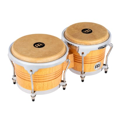 WOOD BONGO SUPER NATURAL CHROME PLATED HARDWARE WB200SNT-M MEINL PERCUSSION