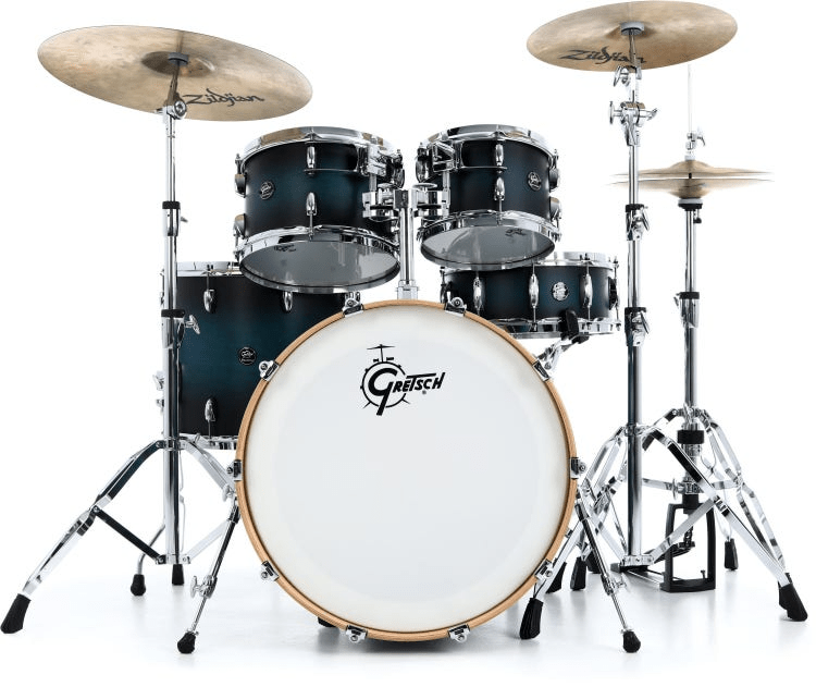 SHELLPACK RENOWN MAPLE 10,12,14,16 SATIN ANTIQUE BLUE BURST RN2-E825-SABB GRETSCH 1