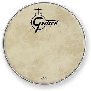 PARCHE DE BOMBO 24 FIBERSKYN CAPA SIMPLE LOGO NEGRO GRDHFS24 GRETSCH 1