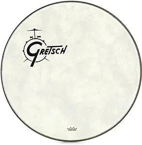 PARCHE DE BOMBO 18 FIBERSKYN CAPA SIMPLE LOGO NEGRO GRDHFS18O OFFSET GRETSCH 1