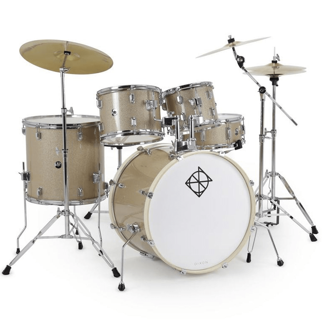 BATERIA 5 PIEZAS CON HARDWARE CHAMPAGNE SPARKLE 10,12,14,20,14x5,5 PODSP520C2GG SPARK DIXON2