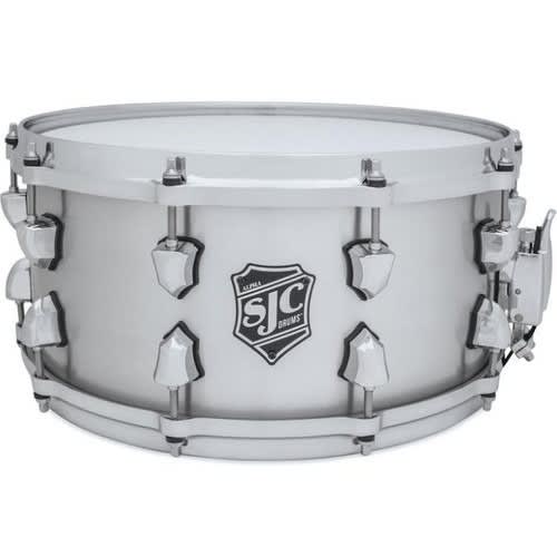 TAMBOR ALPHA ALUMINUM 14 X 6,5 BRUSHED ALUMINUM, 42 HILOS PDS-6514ALAB-SJC SJC 1