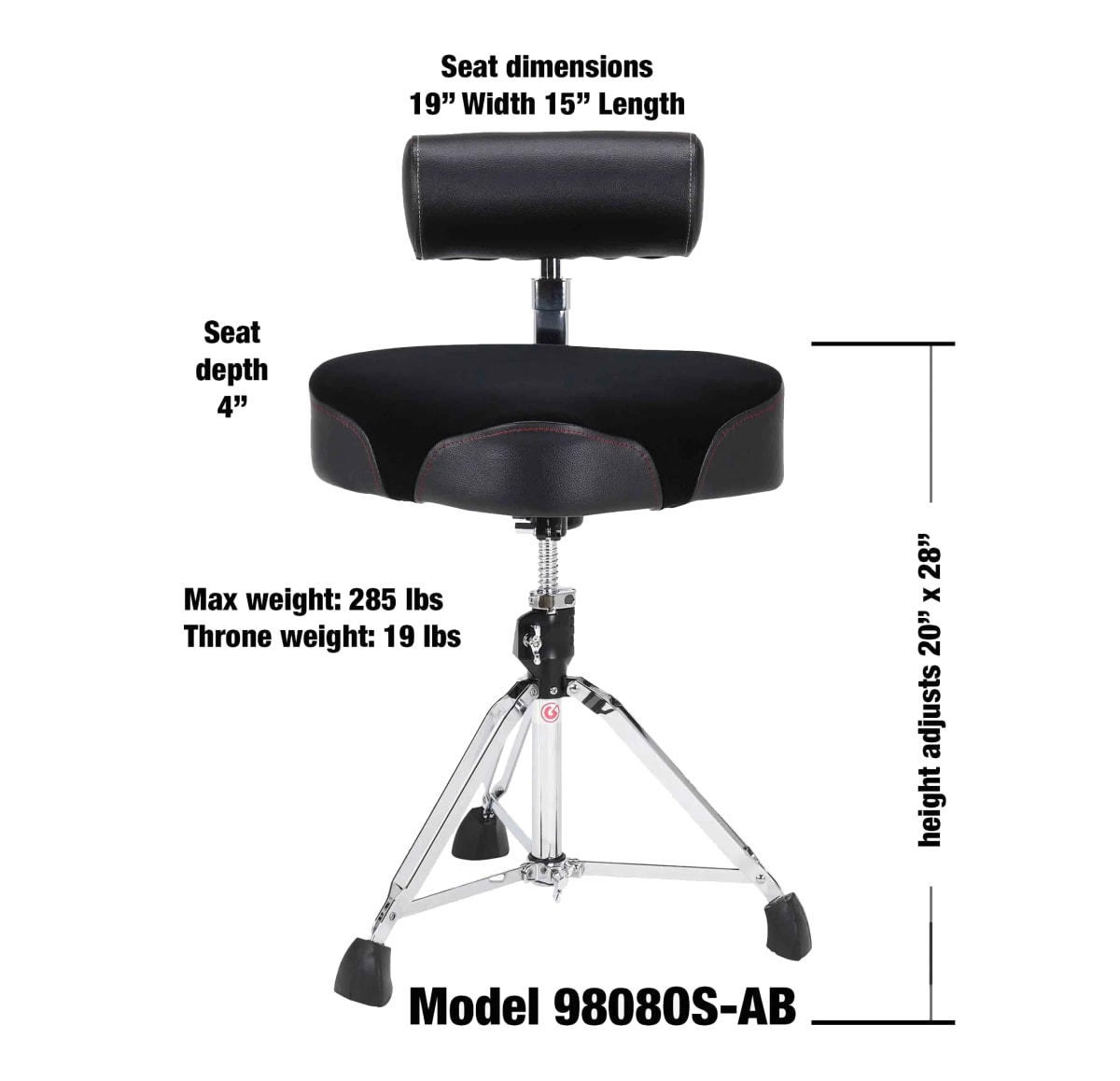 GIBRALTAR SILLIN OVERSIZED CON RESPALDO 9808OS-AB7