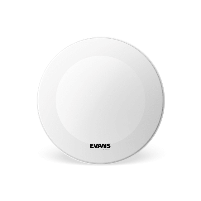PARCHE BOMBO EVANS EQ3 RESONANTE BLANCO LISO SIN PERFORACIÓN 18 1