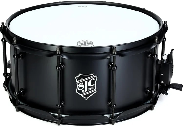 TAMBOR ALPHA STEEL 14 X 6,5 FLAT BLACK STEEL PDS-6514AL2SBK-SJC SJC 1