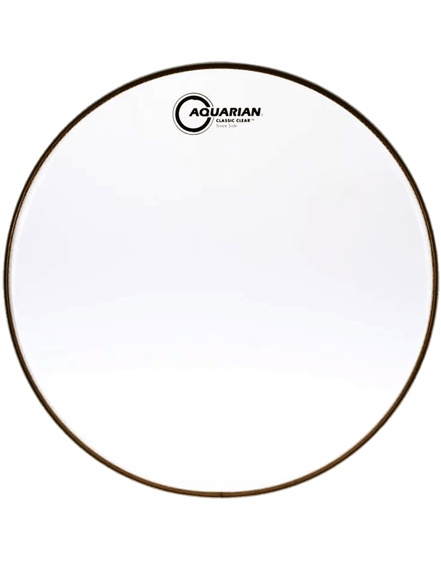 PARCHE DE TAMBOR 13 BORDONERO RESONANTE TRANSPARENTE CLASSIC CLEAR CCSN13 AQUARIAN 1