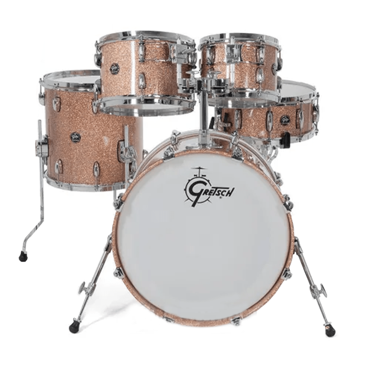 GRETSCH RENOWN MAPLE 20,10,12,14 + HOLDER CHAMPAGNE SPARKLE 1