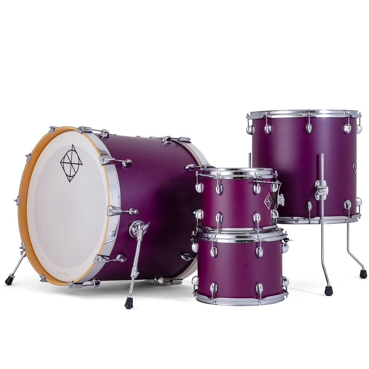 BATERIA CORNERSTONE HYBRID MAPLE 10,12,16,22 SATIN DEEP PURPLE PODCSTH422-01-SDP DIXON 1