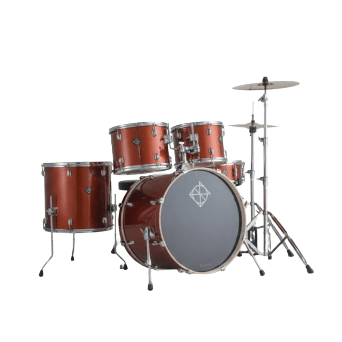 BATERIA 5 PIEZAS CON HARDWARE WINE RED 10,12,14,20,14x5,5 PODSP520BWR SPARK DIXON2