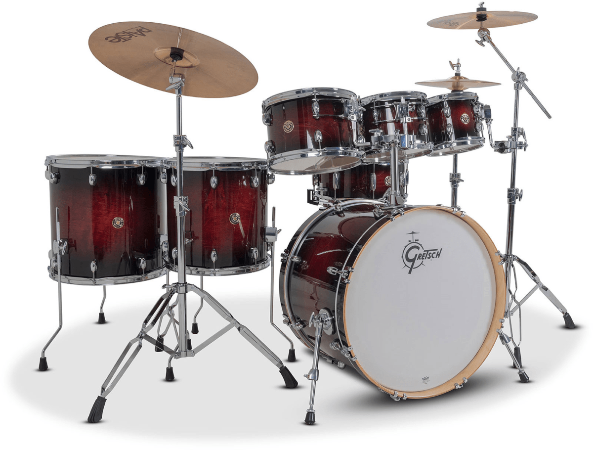 SHELLPACK CATALINA MAPLE 8,10,12,14,16,22 + 14X6.5 DEEP CHERRY BURST CM2-E627-DCB GRETSCH 1