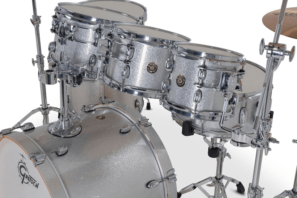 SHELLPACK CATALINA MAPLE 8,10,12,14,16,22 + 14X6.5 SILVER SPARKLE CM2-E627-SS GRETSCH3
