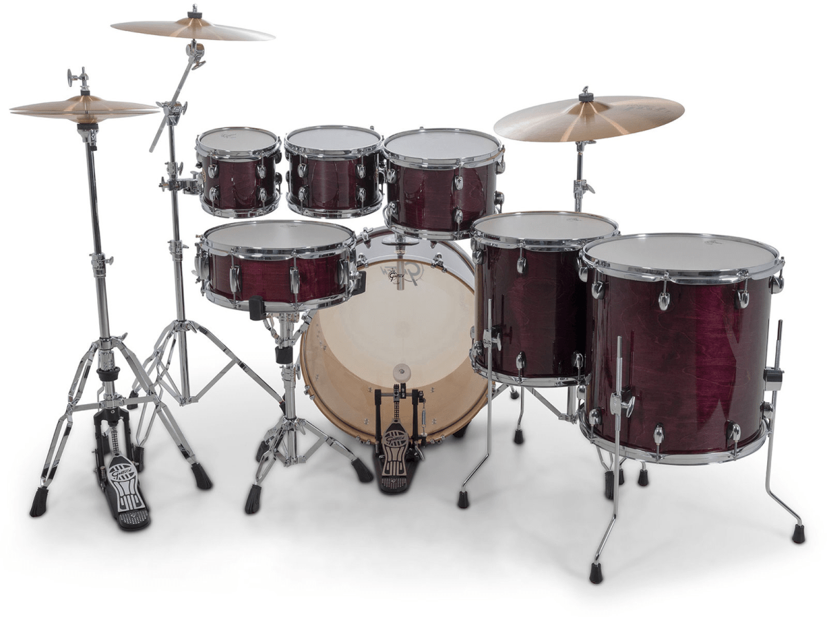 SHELLPACK CATALINA MAPLE 8,10,12,14,16,22 + 14X6.5 PURPLE GLOSS CM2-E627-PG GRETSCH3