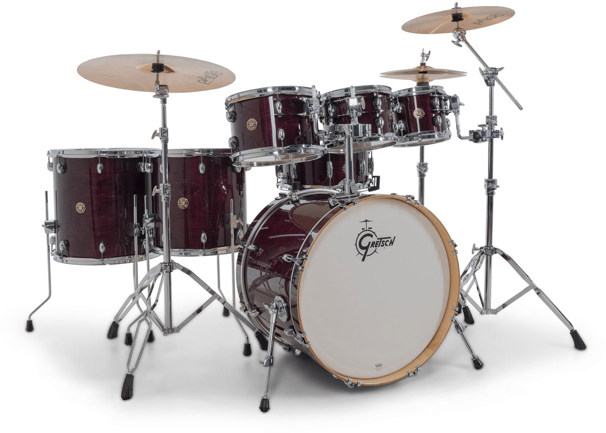 SHELLPACK CATALINA MAPLE 8,10,12,14,16,22 + 14X6.5 PURPLE GLOSS CM2-E627-PG GRETSCH 1