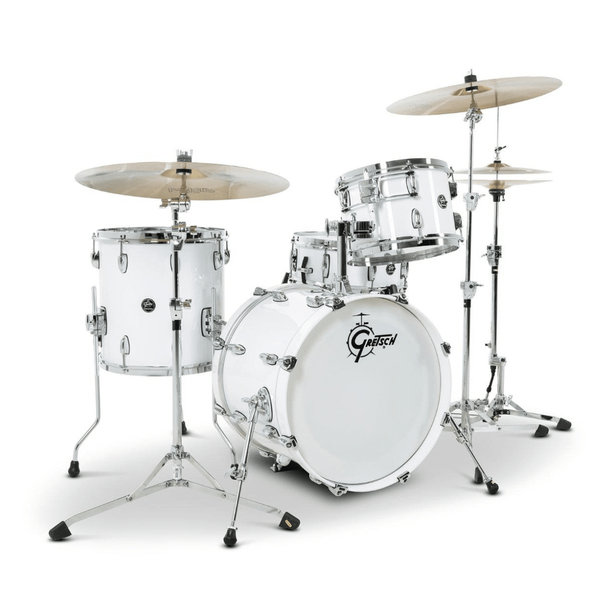 BATERÍA RENOWN MAPLE GRETSCH 18,12,14,5X14 + HOLDER PIANO WHITE 1