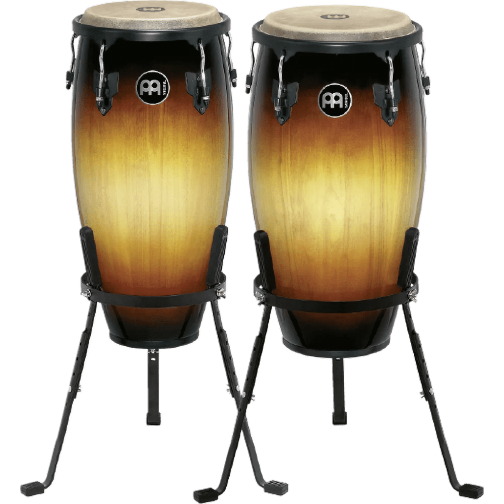 CONGA SET 11 & 12 HEADLINER SERIES VINTAGE SUNBURST BASKET STAND HAND SELECTED HC512VSB MEINL PERCUSSION 2
