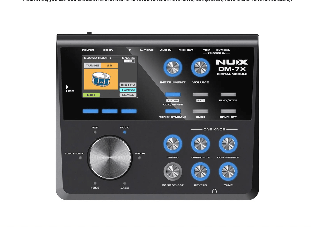 BATERIA ELECTRONICA DM-7X NUX4