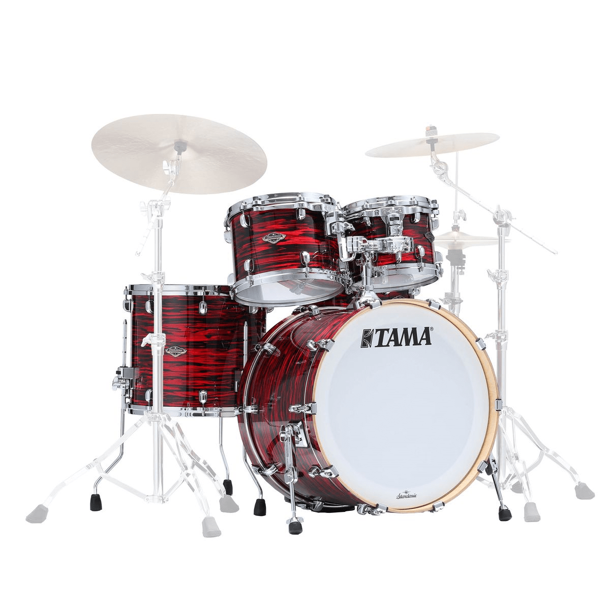 SHELLPACK 4 PCS + TOM HOLDER STARCLASSIC WALNUT/BIRCH RED OYSTER WBR42S-ROY TAMA 1