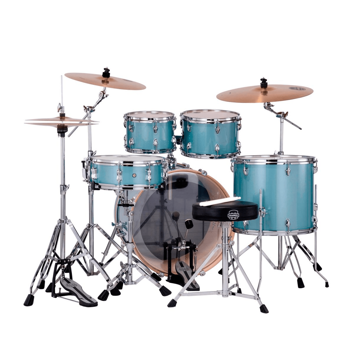 BATERIA COMPLETA VENUS SERIES AQUA BLUE SPARKLE VE5295FTCVJ MAPEX3