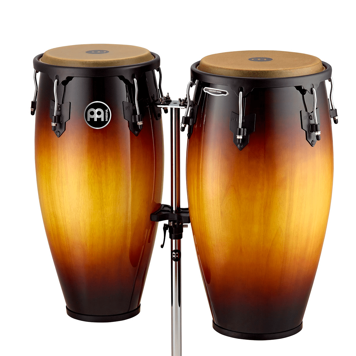 CONGA SET 11 & 12 HEADLINER SERIES VINTAGE SUNBURST DOUBLE STAND HAND SELECTED HC812VSB MEINL PERCUSSION 1