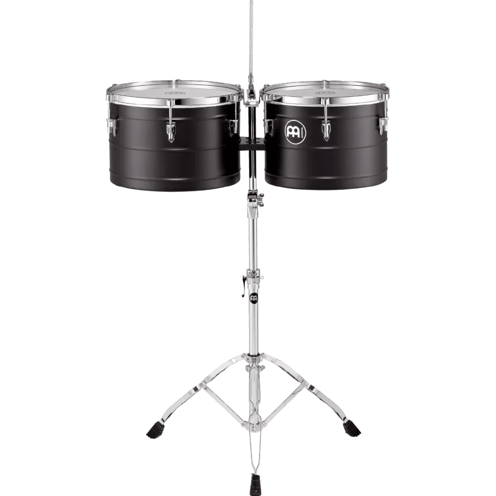 TIMBALES 14 & 15 MARATHON SERIES TURBO  BLACK POWDER COATED STEEL MTT1415BK MEINL PERCUSSION 1