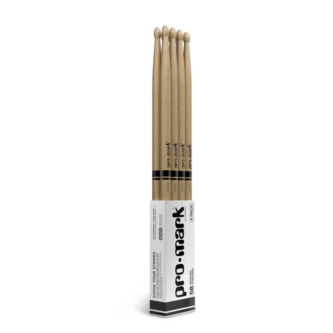 PROMARK BAQUETAS FORWARD 5B HICKORY 4PACK 1
