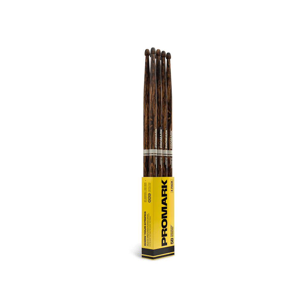4 PACK BAQUETAS REBOUND 5B LACQUERED FIREGRAIN R5BFG-4P PROMARK 1