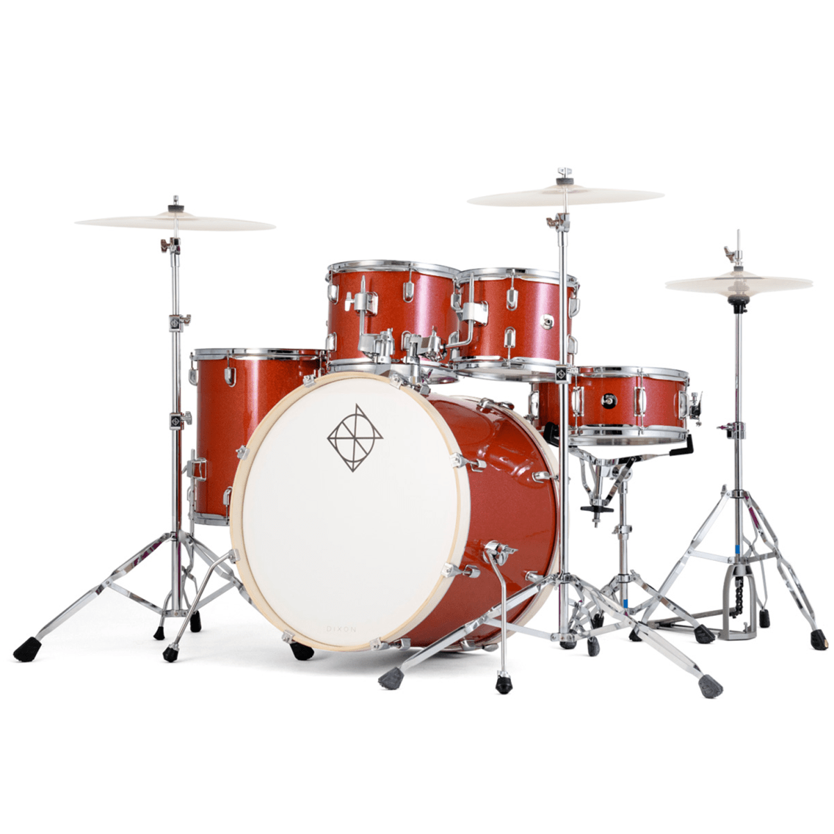 BATERIA 5 PIEZAS CON HARDWARE CHAMPAGNE SPARKLE 12,13,16,22,14x5,5  PODSP522BCPS SPARK DIXON2