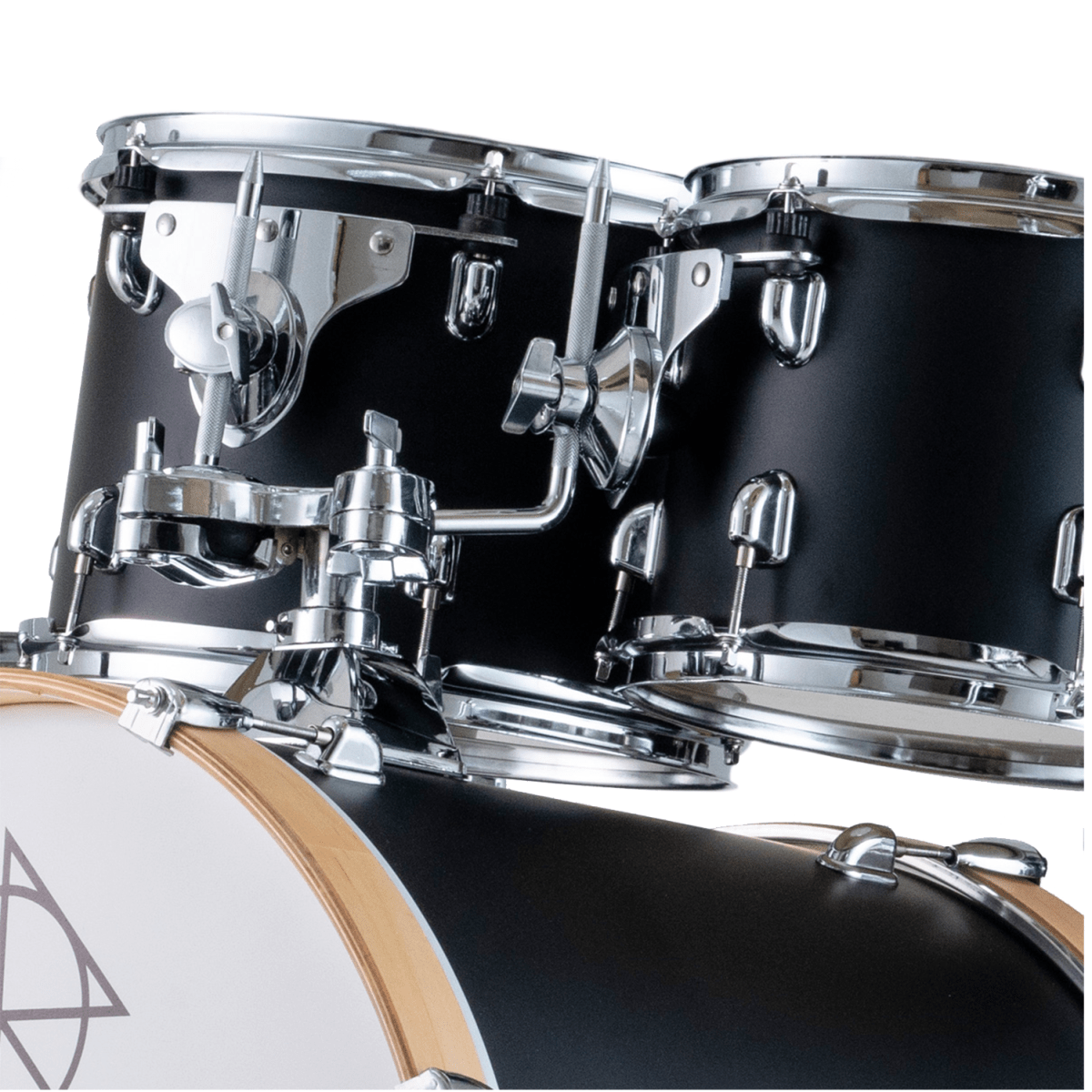 SHELLPACK 5 PIEZAS SATIN BLACK LACQUER 10,12,16,22,14x6,5 PODSPB522SB SPARK DIXON2