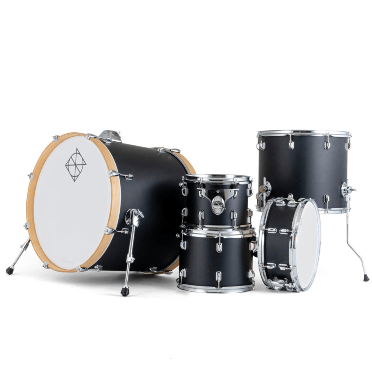 SHELLPACK 5 PIEZAS SATIN BLACK LACQUER 10,12,16,22,14x6,5 PODSPB522SB SPARK DIXON 1
