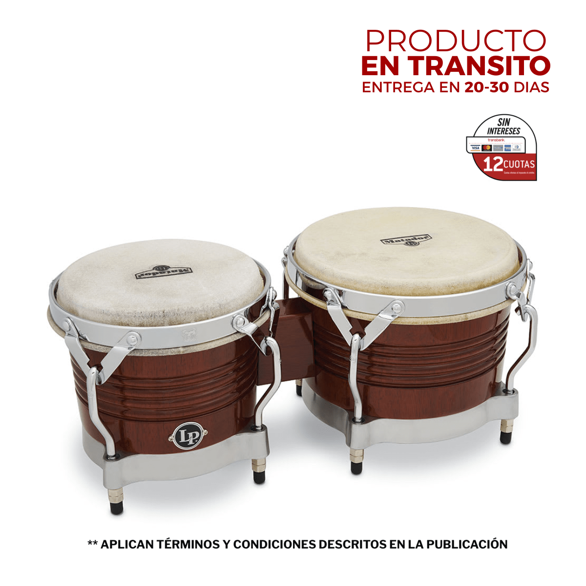 BONGO MATADOR 7 1/4 Y 8 5/8 PULGADAS M201-ABW LP 1