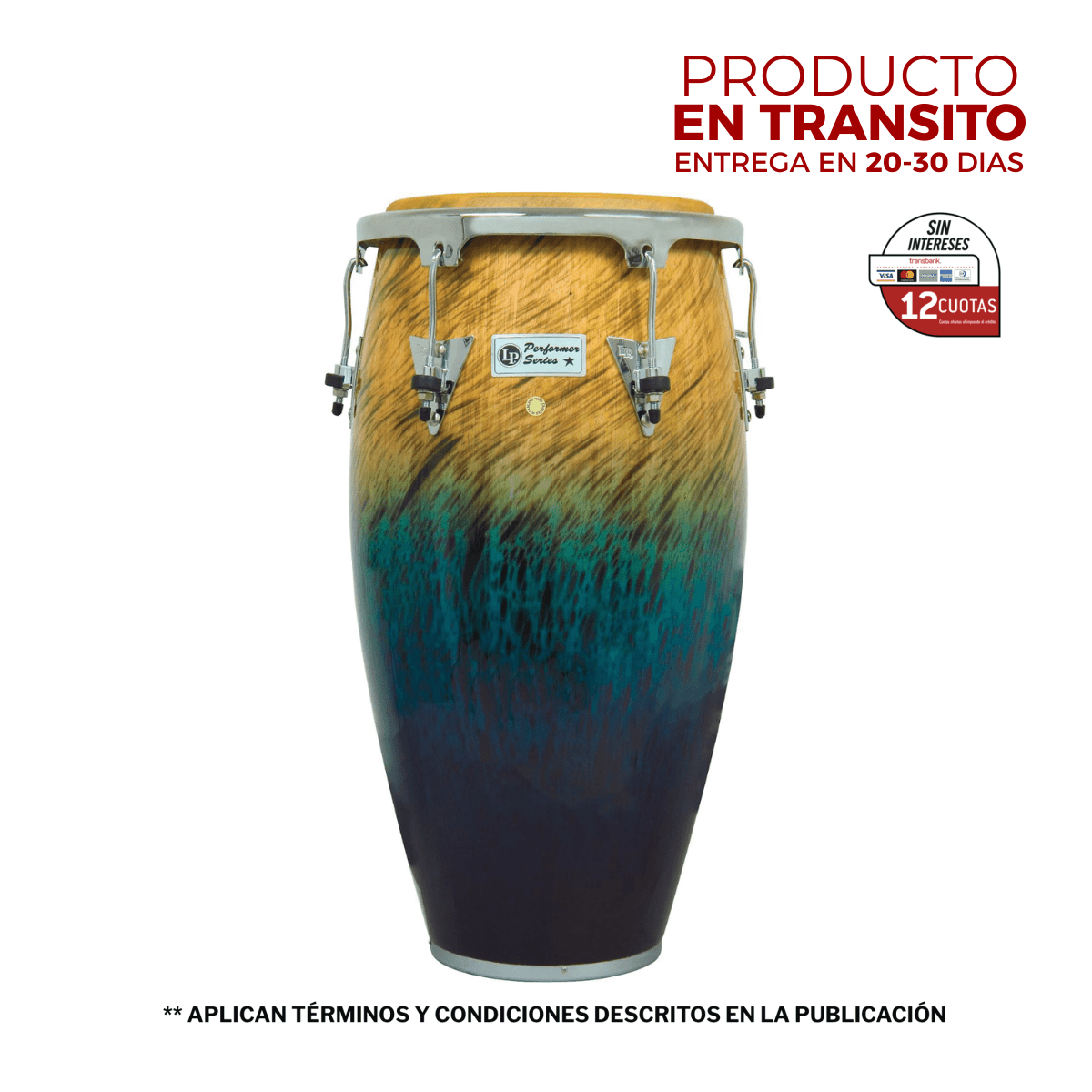 CONGA PERFORMER SERIES 11 3/4 BLUE FADE LPP312-BFLC LP 1