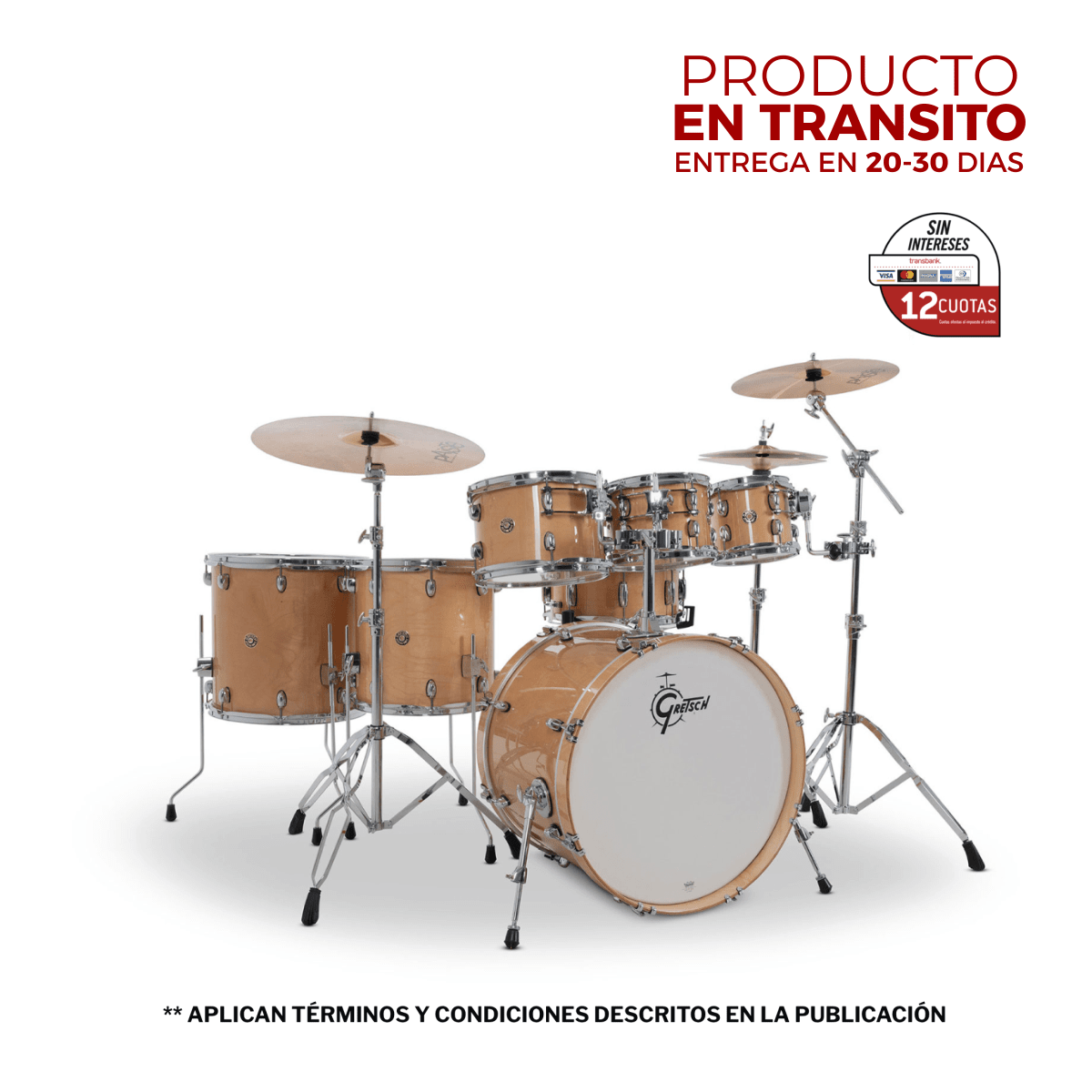 SHELLPACK CATALINA MAPLE 8,10,12,14,16,22 + 14X6.5 ANTIQUE MAPLE CM2-E627-AM GRETSCH 1