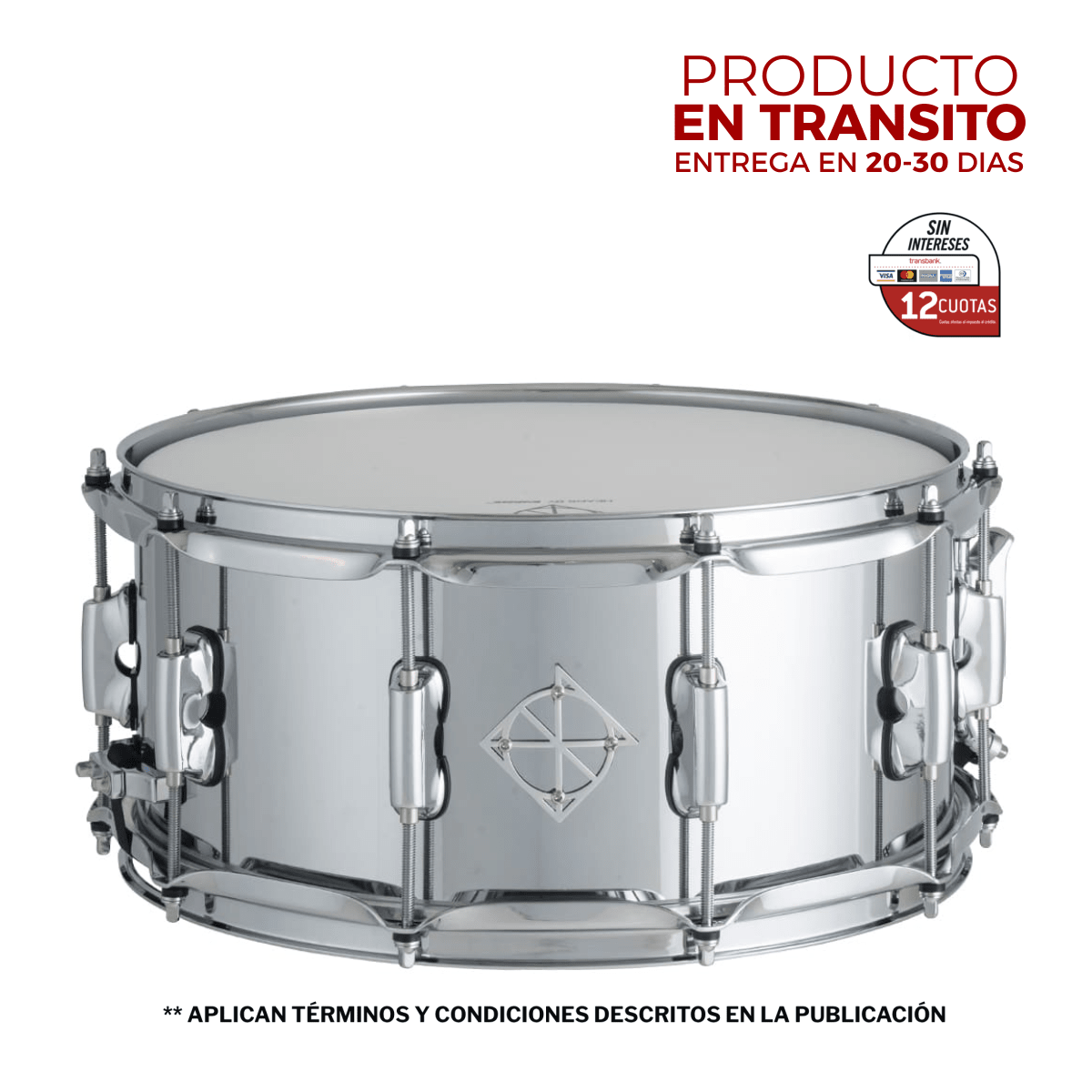 TAMBOR CORNERSTONE ACERO 14X6,5 1