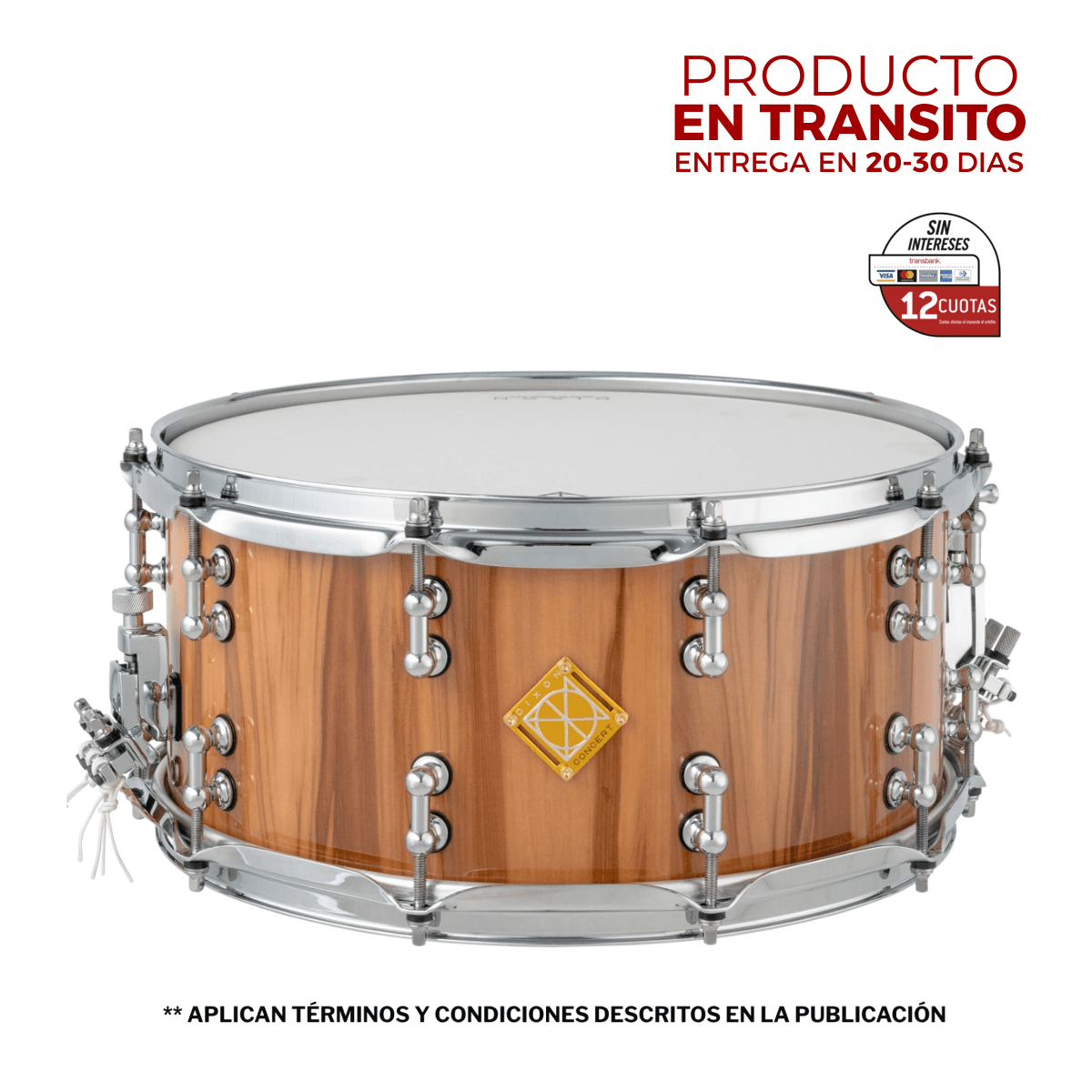 TAMBOR CORNERSTONE CONCERT 14X6.5 AMERICAN RED GUM 1