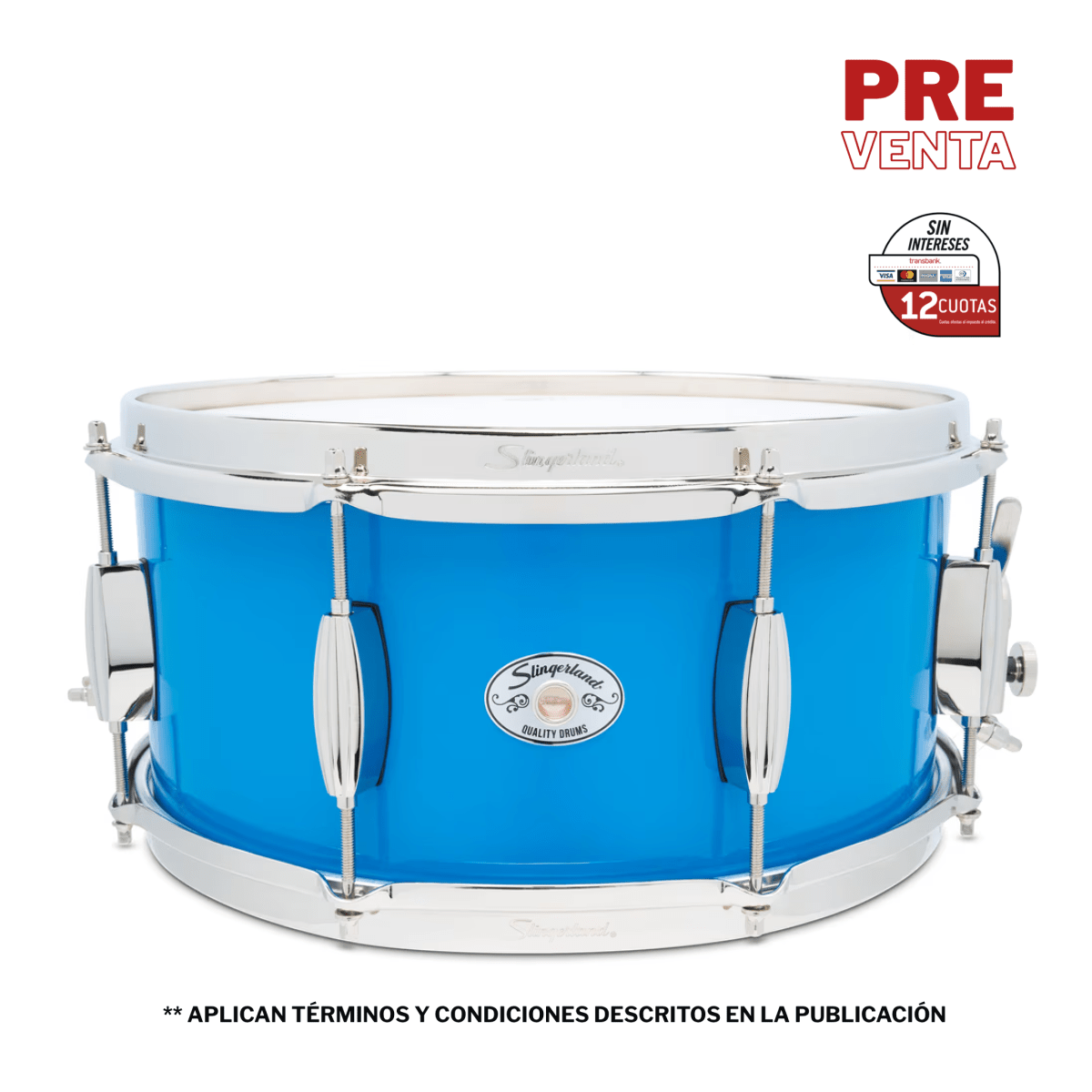 TAMBOR 14X6,5 STUDIO KING LUNAR BLUE LACQUERED SDSK6514SSKLBL SLINGERLAND 1