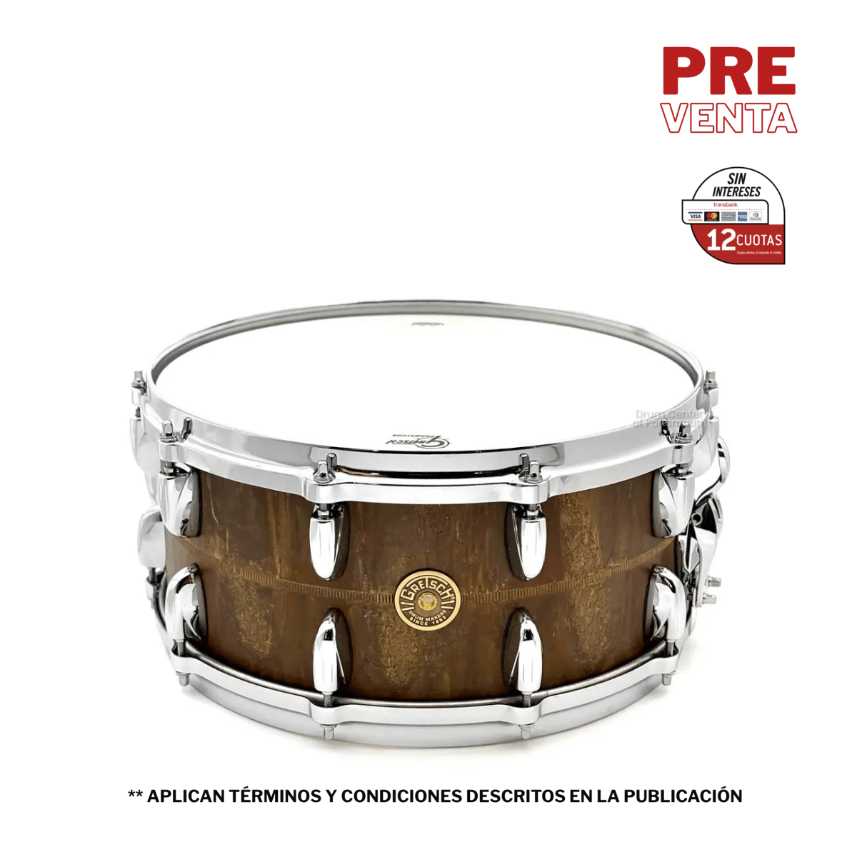 TAMBOR USA 14X5 BELL BRASS AGED PATINA G4160BBRA GRETSCH 1