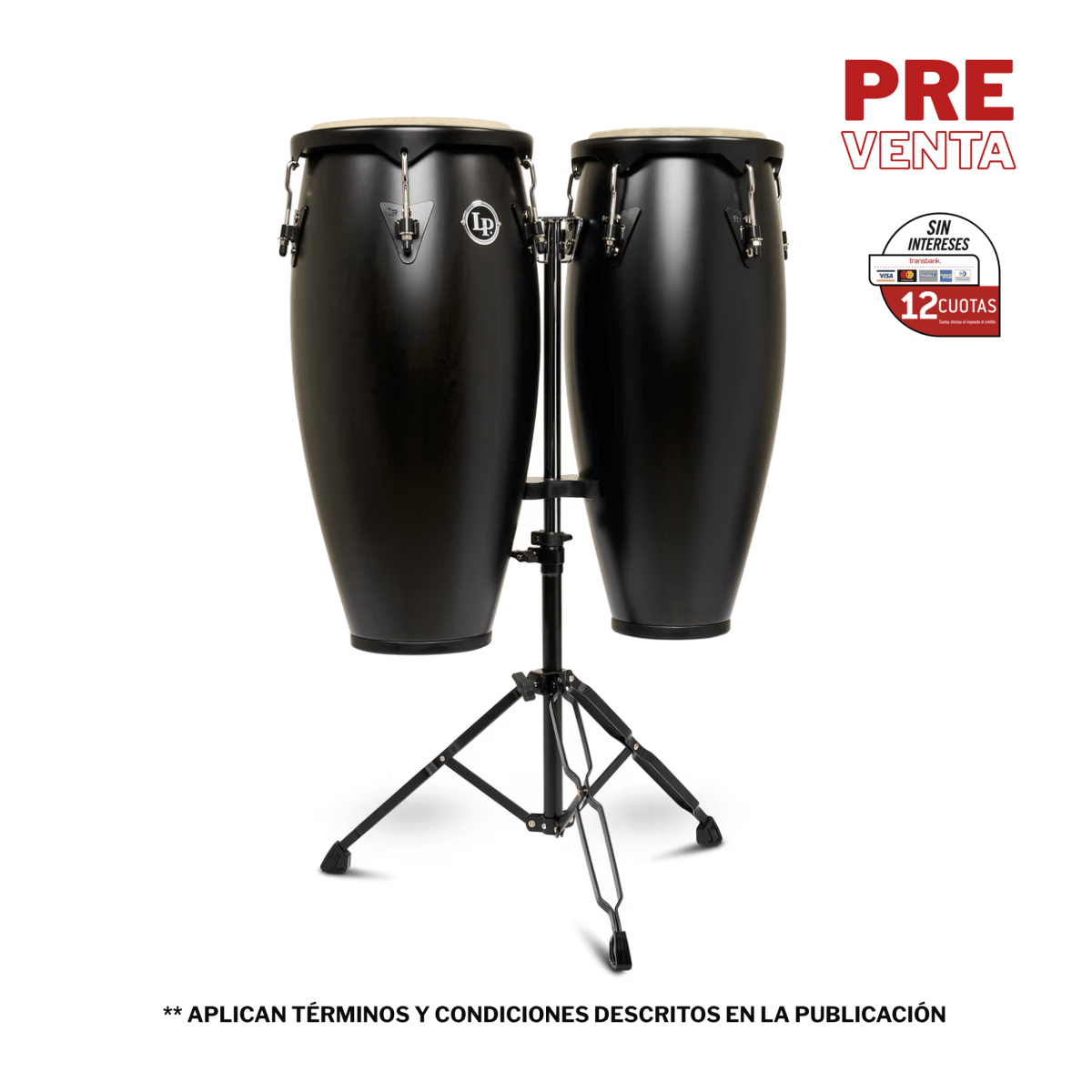 SET CONGAS CITY II 10 Y 11 BLACK LP646NYII-BK LP 1
