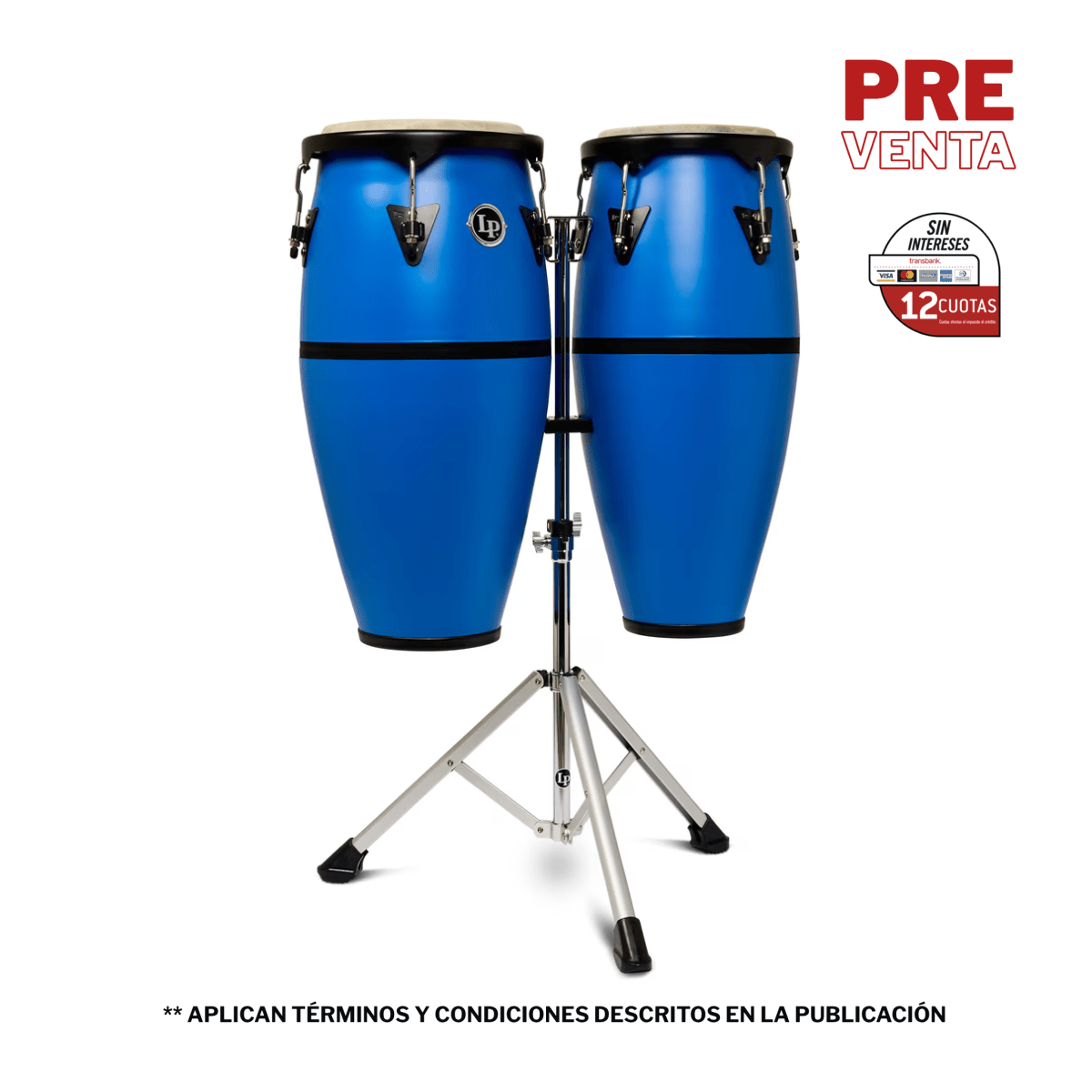SET CONGAS DISCOVERY II ULTRALIGERAS 10 Y 11 RACE CAR BLUE LP646DII-DB LP 1