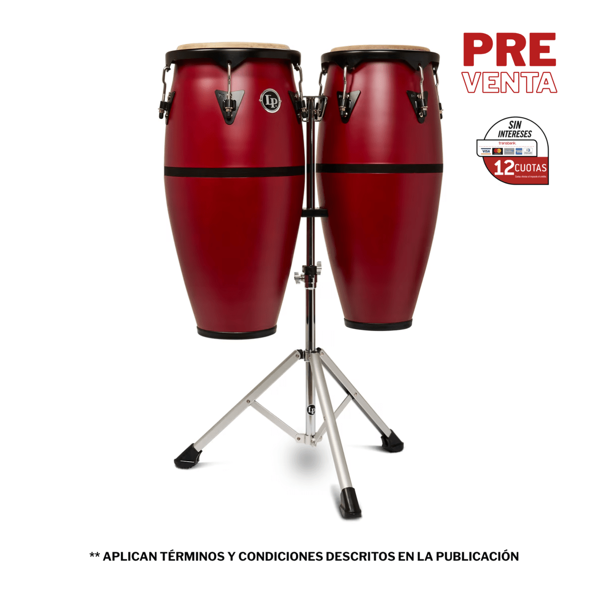 SET CONGAS DISCOVERY II ULTRALIGERAS 10 Y 11 RED LP646DII-RD LP 1