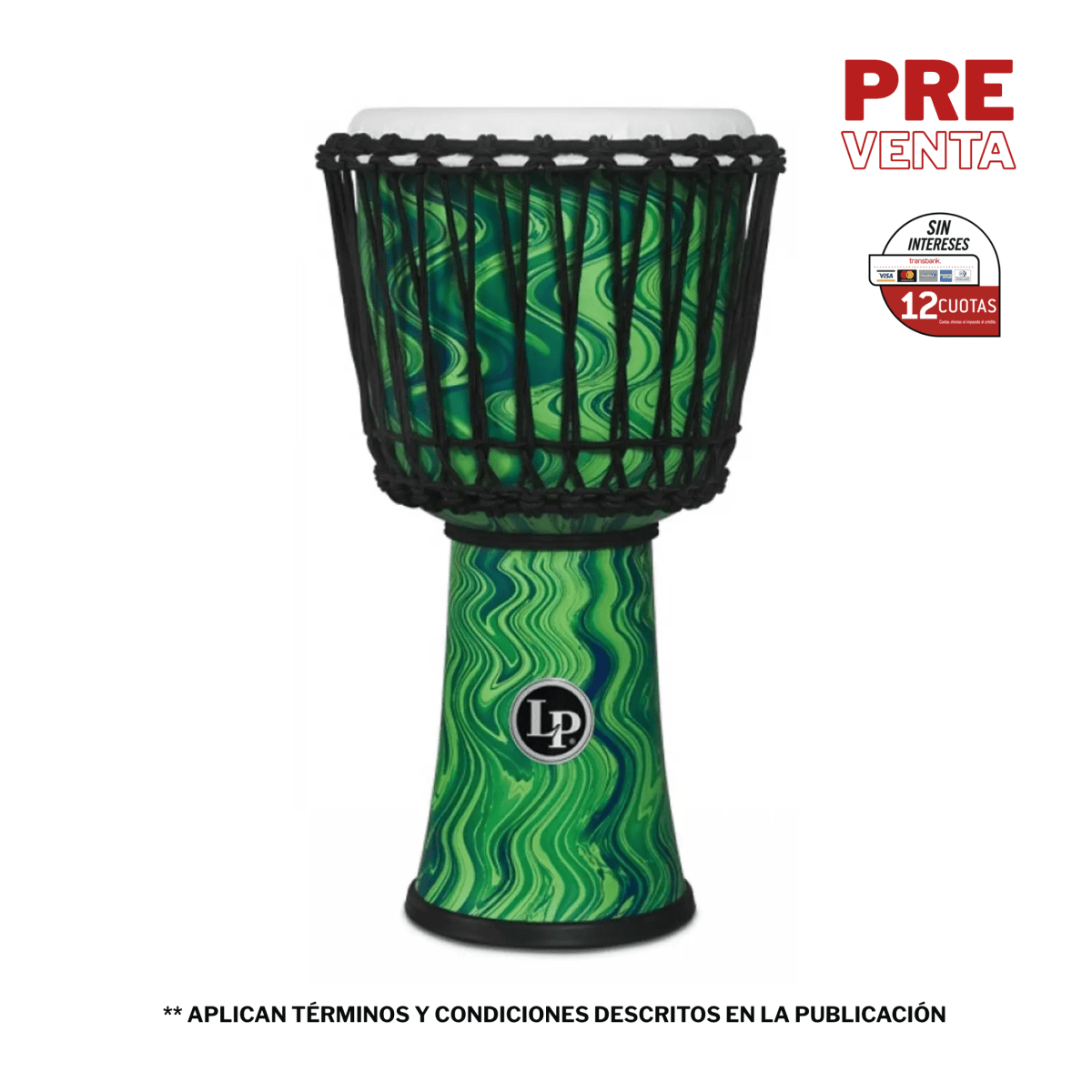 LP WORLD 10 IN ROPE CIRC DJEMBE GR MARBL 1