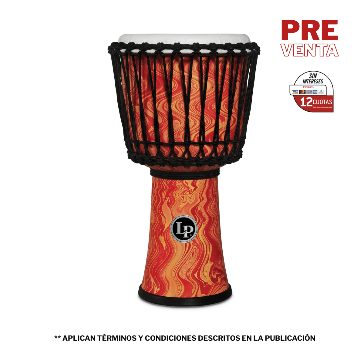 DJEMBE 10 CIRCLE MARMOL NARANJA LP2010-OM LP 1