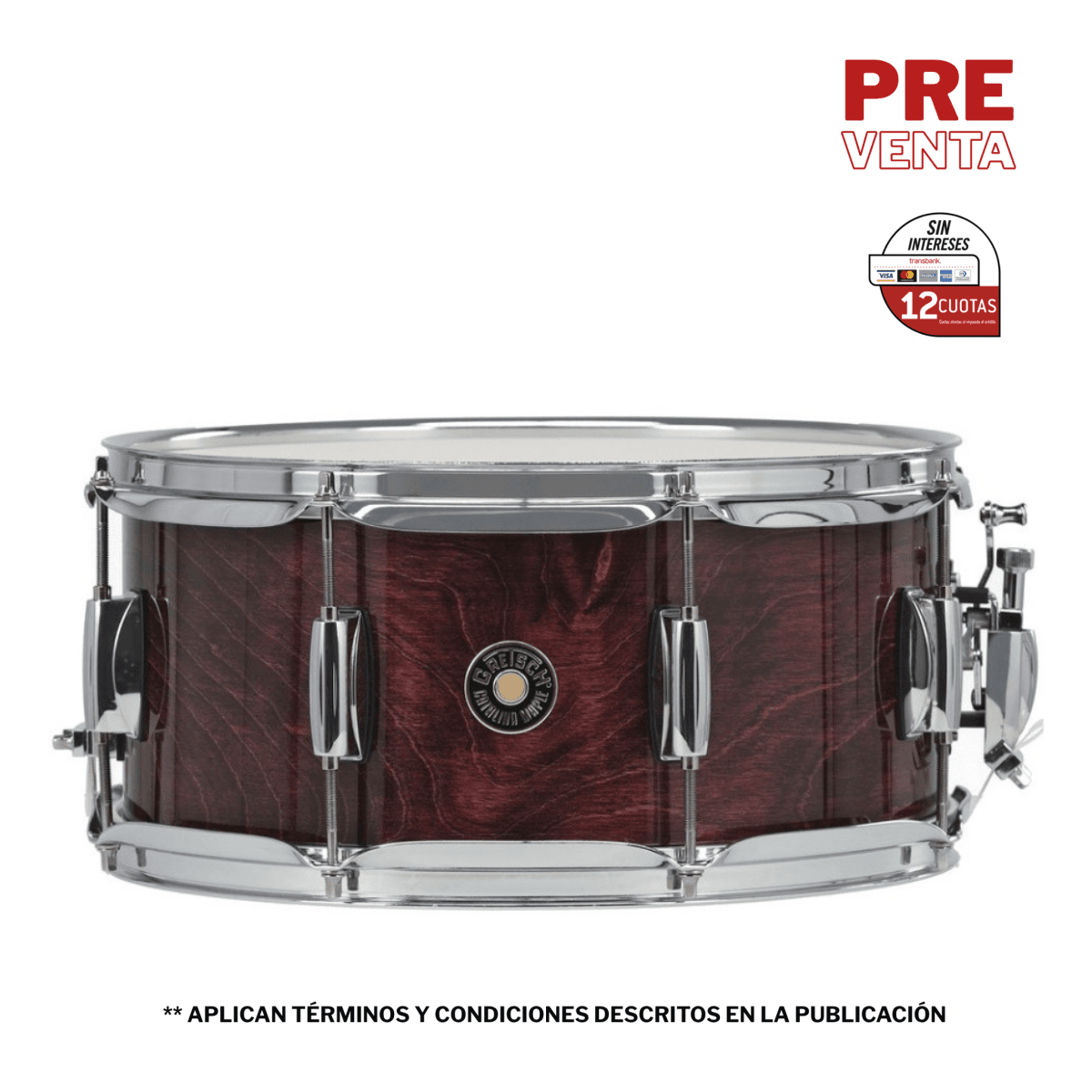 TAMBOR CATALINA MAPLE 6.5X14 PURPLE GLOSS CM2-6514S-PG GRETSCH 1