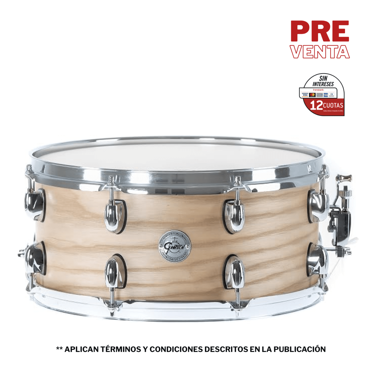 TAMBOR 14X6.5 FULL RANGE ASH S1-6514-ASHSN GRETSCH 1