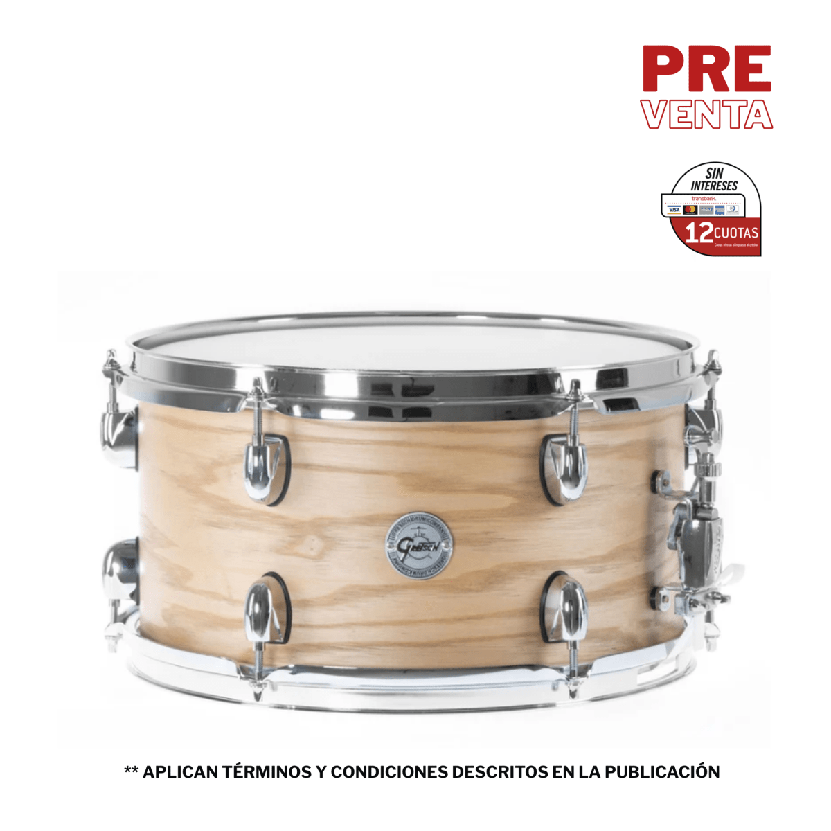 TAMBOR 13X7 FULL RANGE ASH S1-0713-ASHSN GRETSCH 1