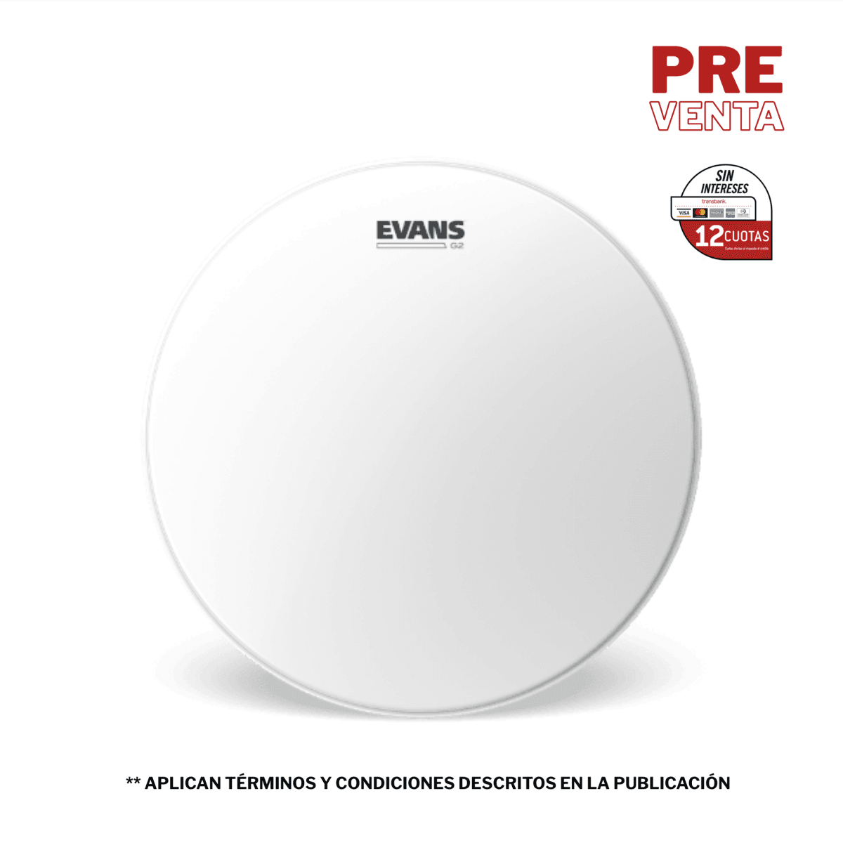 PARCHE BOMBO EVANS G2 TRANSPARENTE 22 1
