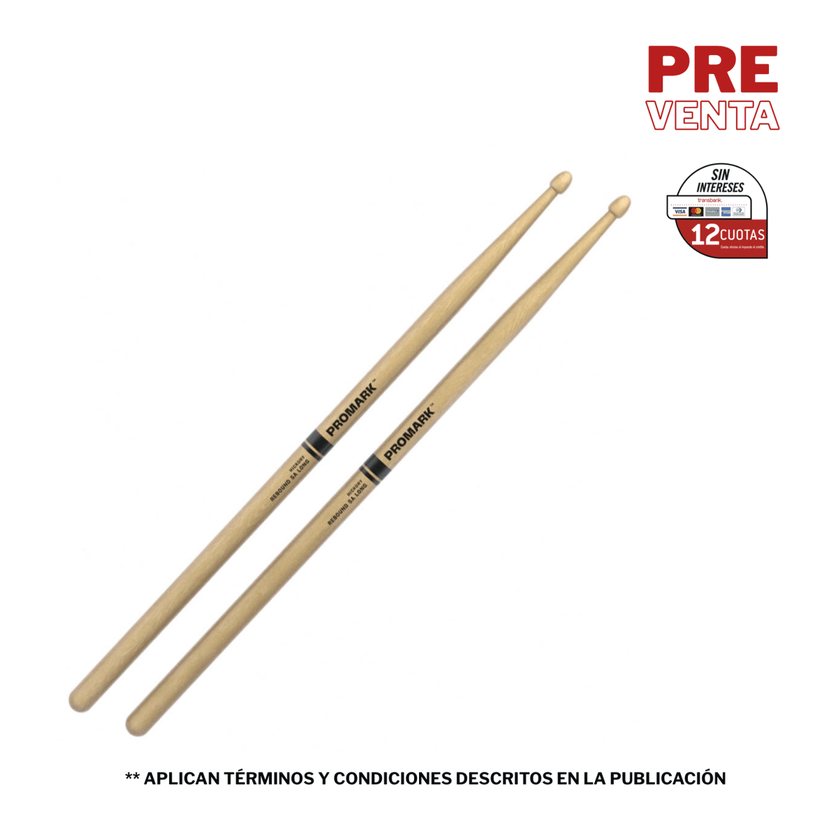 PROMARK BAQUETA HICKORY REBOUND 5A LONG 1